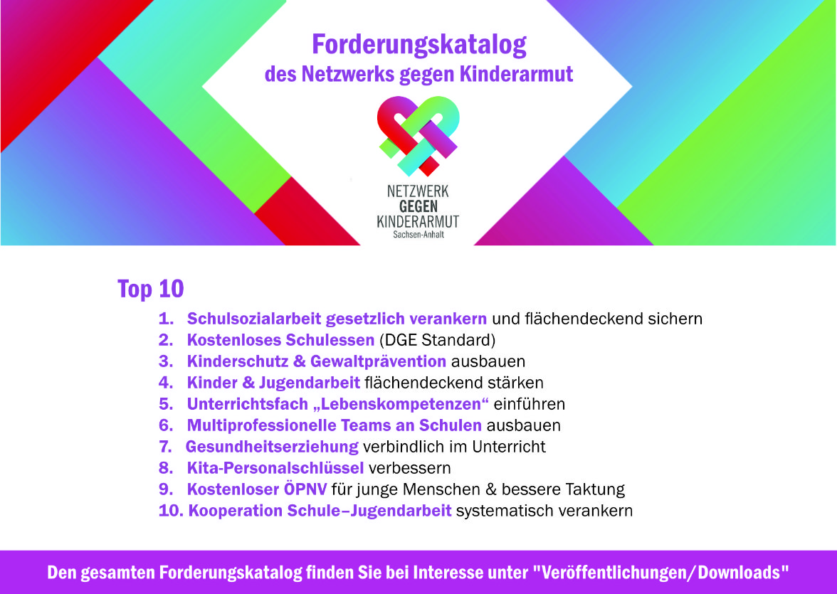 Forderungskatalog gegen Kinderarmut